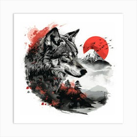 Wolf Painting Art Print