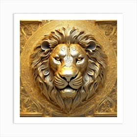 221701 A Large Lion In Three Dimensional Arabic Calligrap Xl 1024 V1 0 Art Print