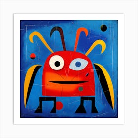 Red Alien Art Print