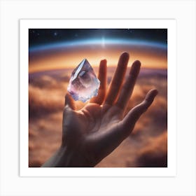 A Clear Quartz Crystal Art Print