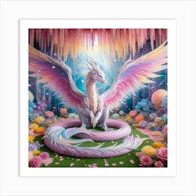 Pink dragon  Art Print