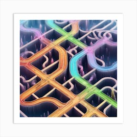 Maze texture Art Print