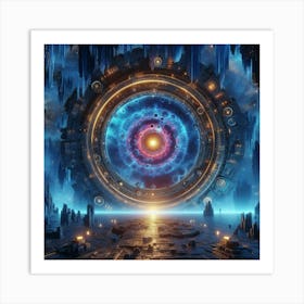 Spaceships In Space Art Print