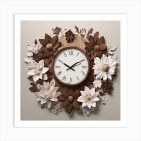 Flower Clock Art Print