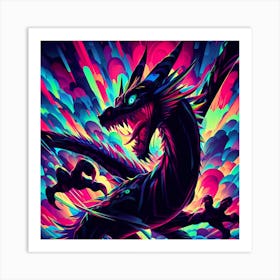 Colorful Dragon Art Print