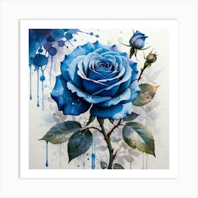 Blue Rose 6 Art Print