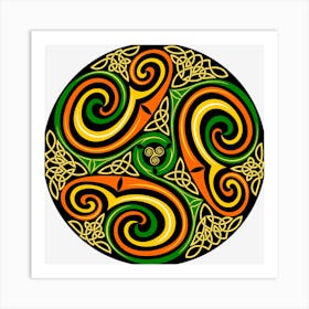 Celtic Celts Circle Color Colors Logo Art Print