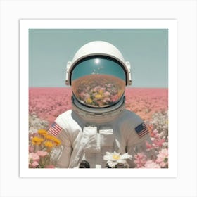 Wildflower Astronaut 2 Art Print