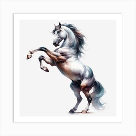 Horse Standing On Hind Legs Art Print