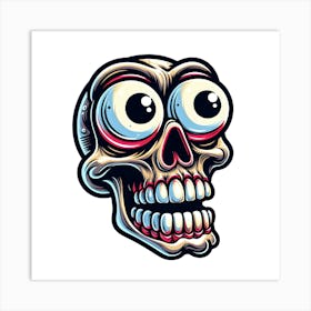 Skull With Big Eyes 3 Art Print