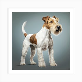 Portrait Of A Wire Hair Fox Terrier Art Print
