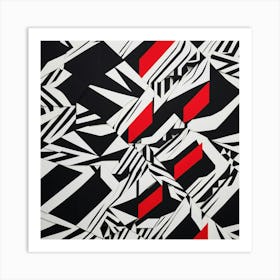 'Black And Red' 1 Art Print