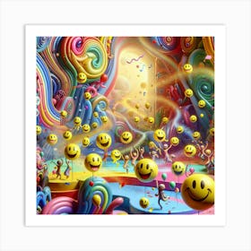 Smiley Faces Art Print