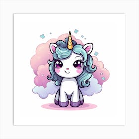 Cute Unicorn 601 Art Print