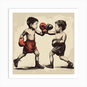 Boxing Kids Art Print