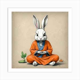 Buddha Bunny 1 Art Print