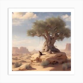 Tree In The Desert Art Print