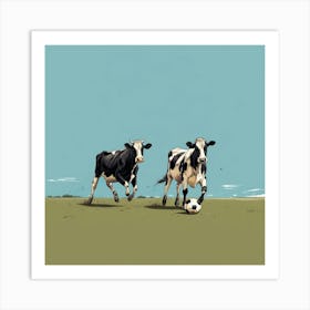 Moo Ving The Goalposts 6 Art Print