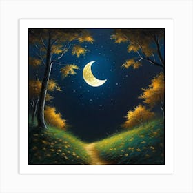 Moonlight Path Art Print