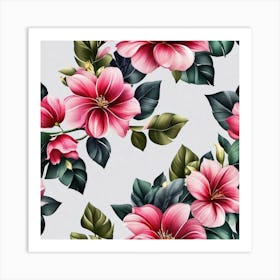 Pink Flowers 2 Art Print