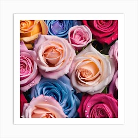 Colorful Roses 40 Art Print