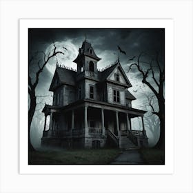 Haunted house Art Print