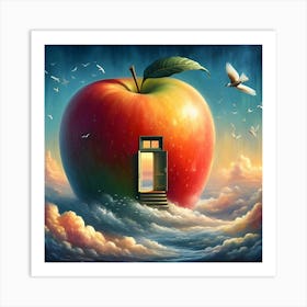 Apple, Surrealist Painting Art Print