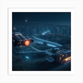 Futuristic Cityscape Art Print