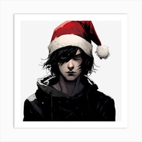 Christmas Gothic Boy Art Print