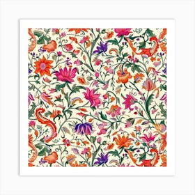 Lily Lane London Fabrics Floral Pattern 6 Art Print