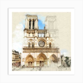 Notre Dame Cathedral Art Print