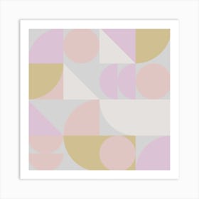 Shapes In Winter Pastels Art Print