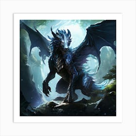 A Mythical Creature In A Fantasy Realm art print 2 Art Print