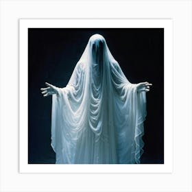 A Figure Shrouded In A Translucent Veil Embodying Both Spiritual Ethereal Energy And The Tangibilit (3) Art Print