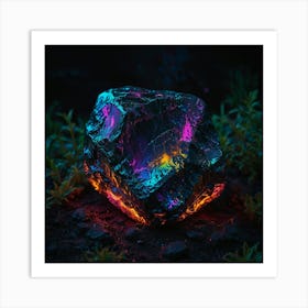 Glow In The Dark Rock 3 Art Print