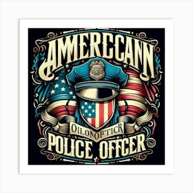 American Police Officer 4 Art Print