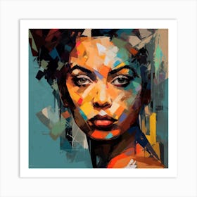 Abstract Portrait Of A Woman 7 Art Print