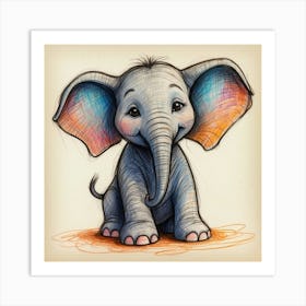 Little Elephant 2 Art Print