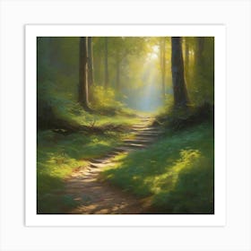 Path In the Woods 3 Art Print