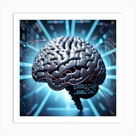 Artificial Intelligence Brain 10 Art Print