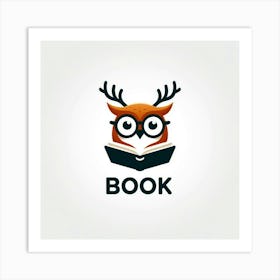 Owl Reading A Book 1 Art Print