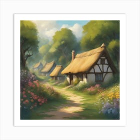 Thatched Cottage Art Print