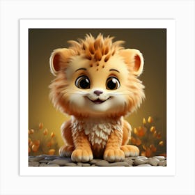 Cute Lion 7 Art Print