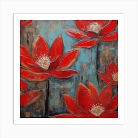 Flower of Red Lotus Art Print