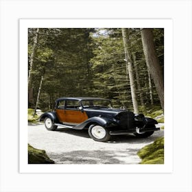 Old Car In The Woods Art Print