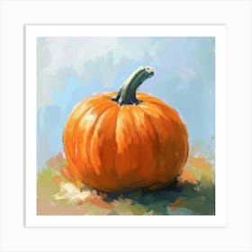 Pumpkin Painting 2 Art Print