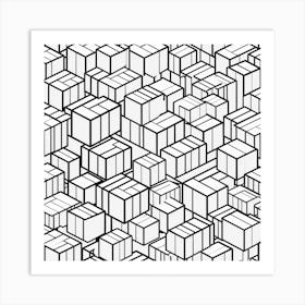 Abstract Cubes 1 Art Print