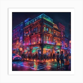 City At Night Art Print