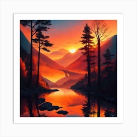 Sunset - Sunset Stock Videos & Royalty-Free Footage Art Print