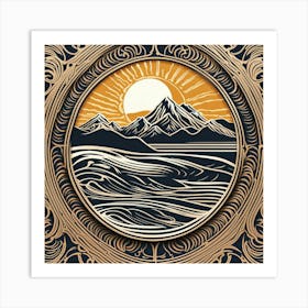 'Sunrise Over The Ocean' Art Print